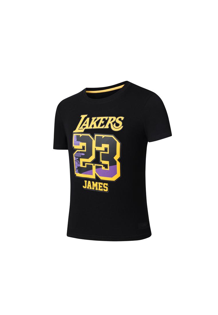 NBA Loose Fit Rubber Print Mens T-shirt - James Los Angeles Lakers