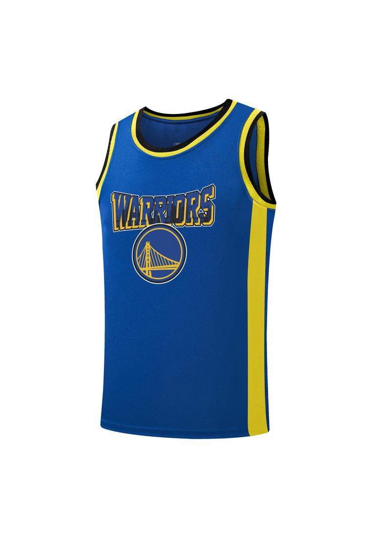 NBA Regular Fit Rubber Print Mens Tank Top - Golden State Warriors