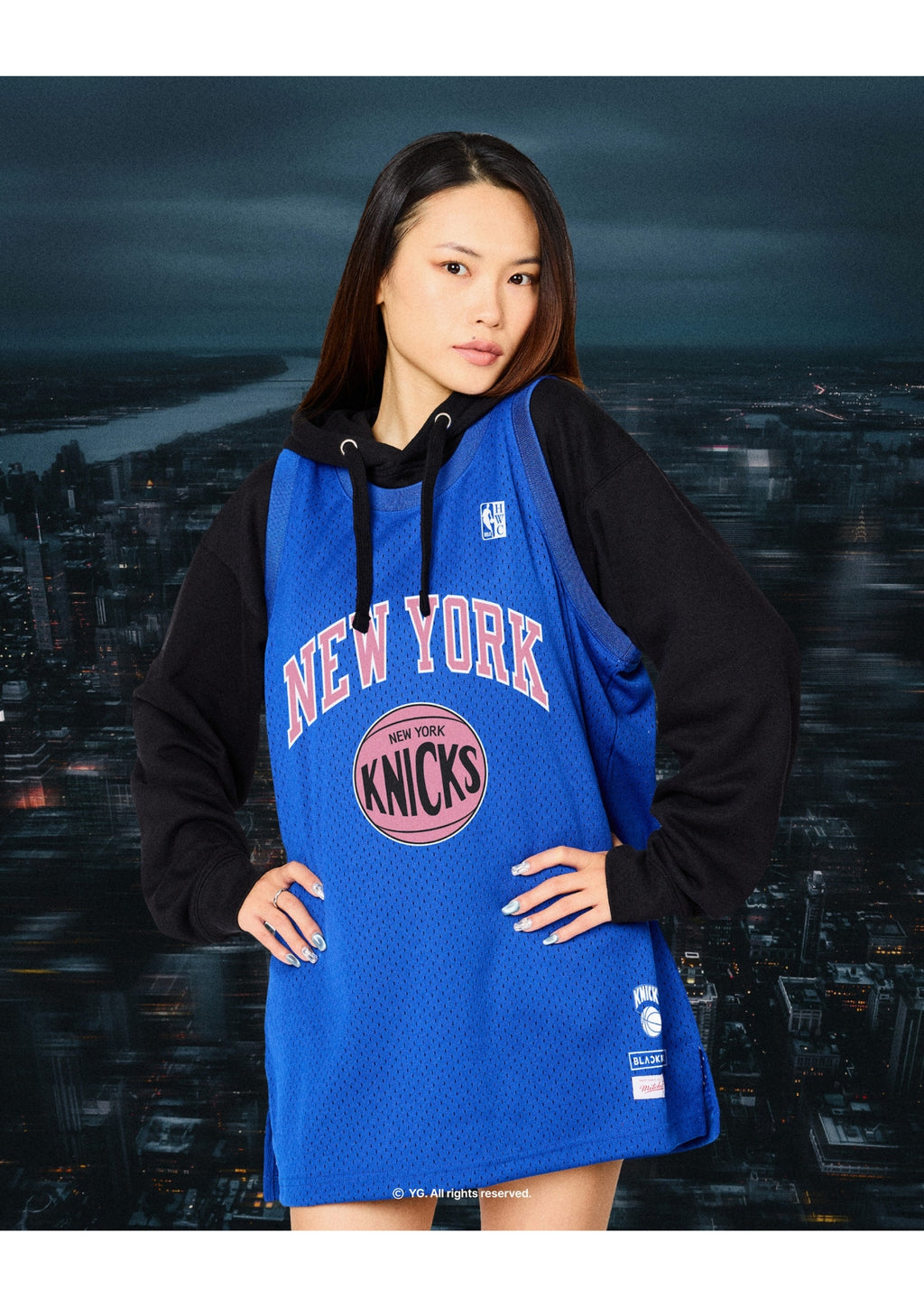 New York Knicks Blue BLACKPINK x NBA Swingman Jersey