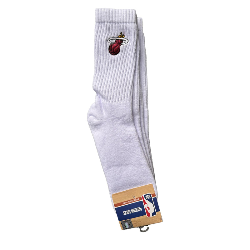 Miami Heat Crew Socks - WHITE