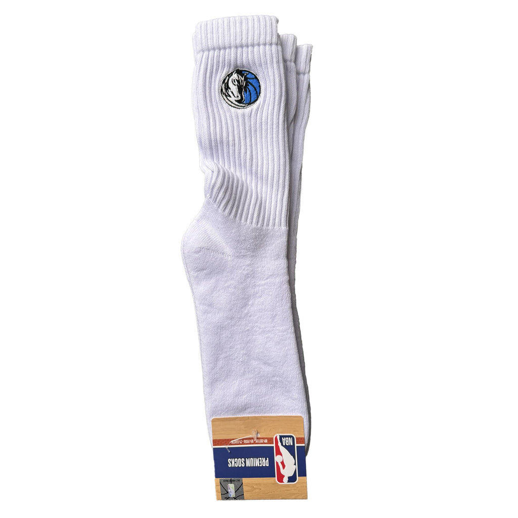 Dallas Mavericks Crew Socks - WHITE