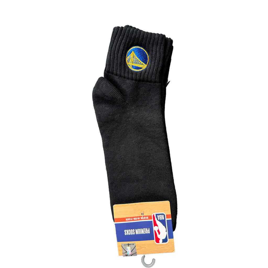 Golden State Warriors Quarter Socks - BLACK