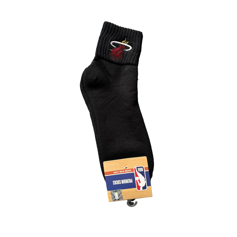 Miami Heat Quarter Socks - BLACK