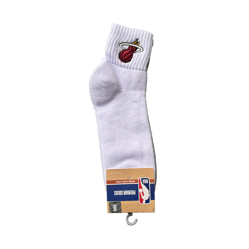 Miami Heat Quarter Socks - WHITE