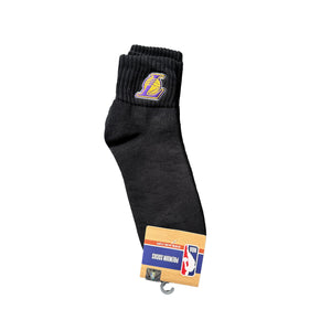 Los Angeles Lakers Quarter Socks - BLACK