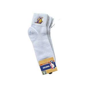 Los Angeles Lakers Quarter Socks - WHITE