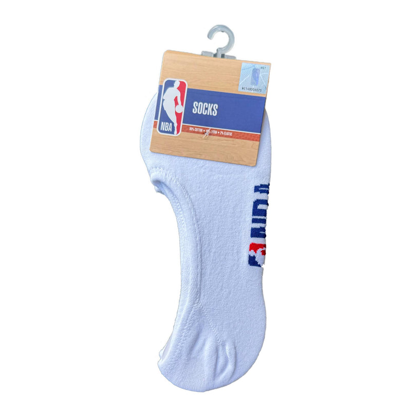 NBA Logoman No Show Socks - WHITE