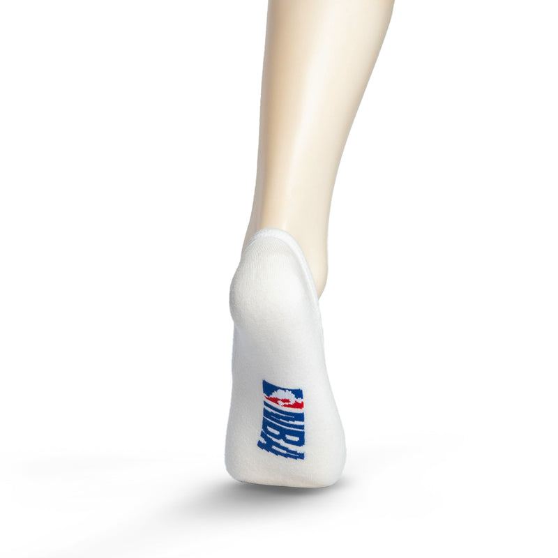 NBA Logoman No Show Socks - WHITE