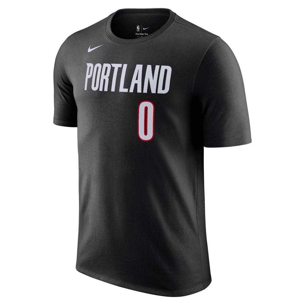 Damian Lillard Portland Trail Blazers Nike Icon Name and Number Tee